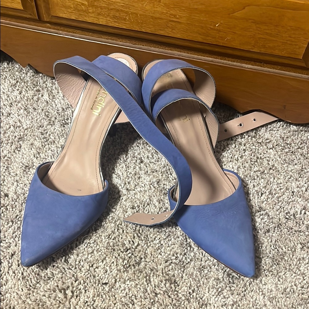 Blue Women's Pointed Toe Shoes Biod